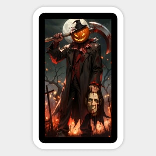 Horror Pumpkin Scream Sticker